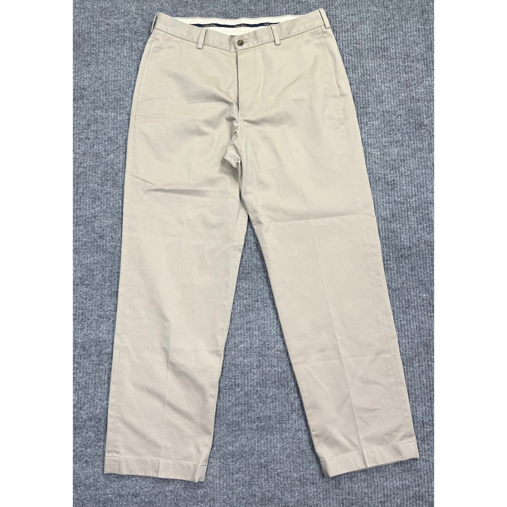 Brooks Brothers Advantage Chino Hudson Khaki Pants Mens 34x32 Tan Cotton Twill